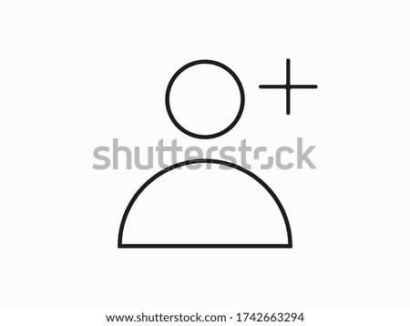 vector icon,social man, add contact, group symbol, illustrious man person