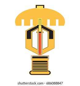 Vector icon-sprinkler in flat style