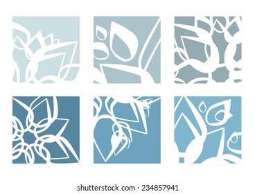 Vector icy blossom logos