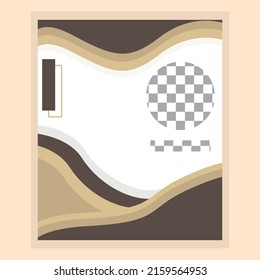 Abstrakte Vektorgrafik-Design-Fyler-Banner mit Wellenbraunen-Farben