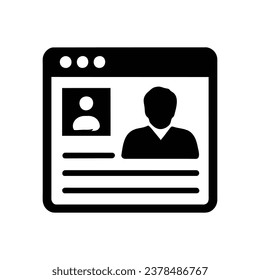 Iconos vectoriales de tarjetas de identificación vectorial.