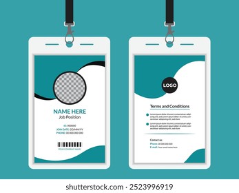 Diseño de Plantilla de tarjeta de identificación de Vector