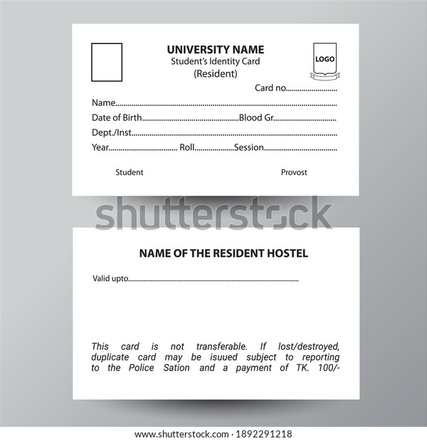 Vector Id Card Template Student Id: Vector có sẵn (miễn phí bản quyền ...