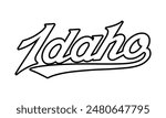 Vector Idaho text typography design for tshirt hoodie baseball cap jacket and other uses vector	