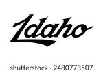 Vector Idaho text typography design for tshirt hoodie baseball cap jacket and other uses vector	