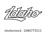 Vector Idaho text typography design for tshirt hoodie baseball cap jacket and other uses vector	