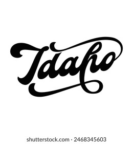 Vector Idaho text typography design for tshirt hoodie baseball cap jacket and other uses vector