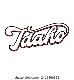 Vector Idaho text typography design for tshirt hoodie baseball cap jacket and other uses vector