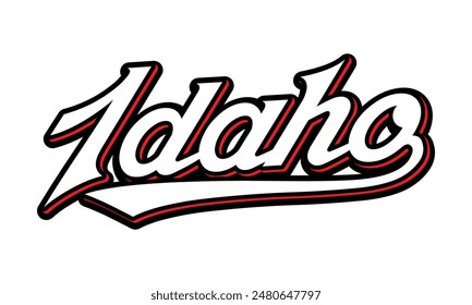 Vector Idaho text typography design for tshirt hoodie baseball cap jacket and other uses vector	
