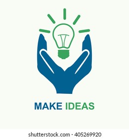 Vector of idea bulb symbol or icon, bulb illustration, green bulb