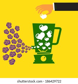 Vector idea create process of success about money creative brain and mix marketing