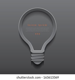 Vector idea light bulb icon banner template can be used for your business, presentation, web design, graphic, plan, concept idea, diagram, options, education