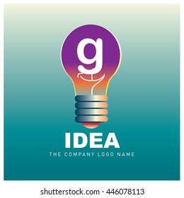 Vector idea logo design with letter G. Icon and template for company identity