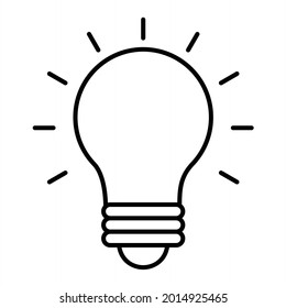 Diseño de iconos de esquema de ideas de vector
