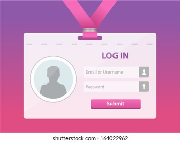 Vector identification badge