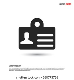 Vector Identification card Icon Vector Identification card Icon