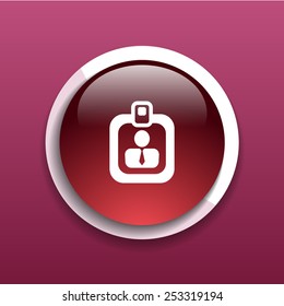 Vector identification card icon  vector profile 
