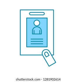 vector identity card icon