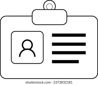 Vector identity card line icon