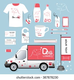 vector identity Corporate design animal, logo, geometric, background Dog Animal Hospital medical device labels, business cards Animal Hospital eraser smart phones, T-shirts, pens, pencils, rulers