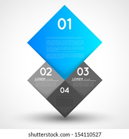 vector ifographic template squares, options