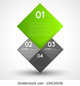 vector ifographic template squares, options
