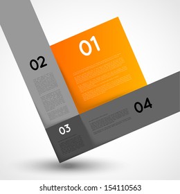 vector ifographic template squares, options