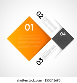 vector ifographic template squares, options/infographic design element