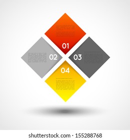 vector ifographic template squares, options/infographic design element