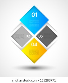 vector ifographic template squares, options/infographic design element