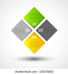 vector ifographic template squares, options/infographic design element