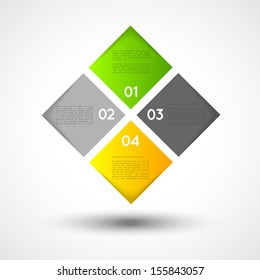 vector ifographic template squares, options/infographic design element