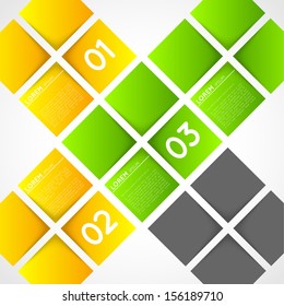 vector ifographic template squares, options/infographic design element