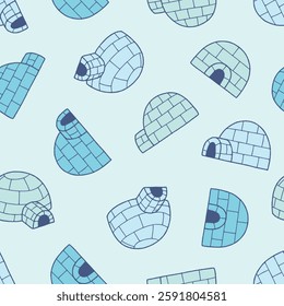 Vector Igloo Pattern Repeat Seamless for Wallpaper Background Cover Packaging