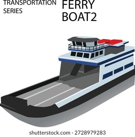 vector iillustration of ferry boat 
