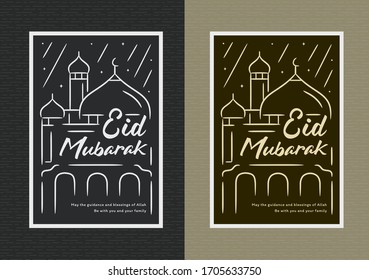 ilustración vectorial eid mubarak. Color RGB de fácil modificación, proporción en tamaño 4 x 6 pulgadas 