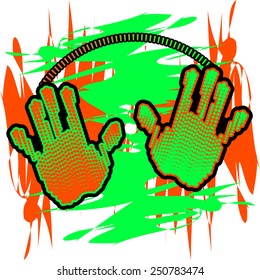 Vector iIlustration with hands 