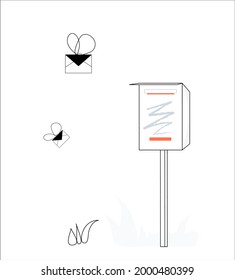 Vector iilustration. Illustration mail concept. For design mail. 