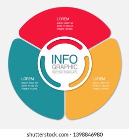 Vector iInfographic diagram, template for business, presentations, web design, 3 options.