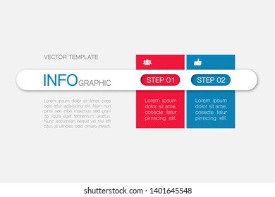 Vector iInfographic diagram, template for business, presentations, web design, 2 options.