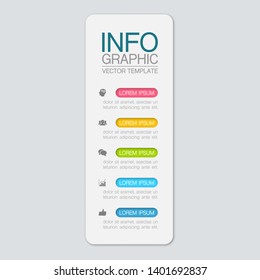 Vector iInfographic diagram, template for business, presentations, web design, 5 options.