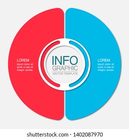 Vector iInfographic diagram, template for business, presentations, web design, 2 options.