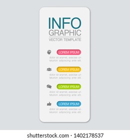 Vector iInfographic diagram, template for business, presentations, web design, 4 options.