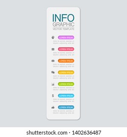 Vector iInfographic diagram, template for business, presentations, web design, 7 options.