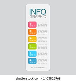 Vector iInfographic diagram, template for business, presentations, web design, 6 options.