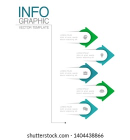 Vector iInfographic diagram, template for business, presentations, web design, 5 options.