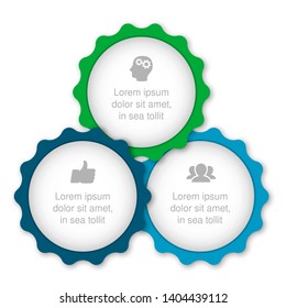 Vector iInfographic diagram, template for business, presentations, web design, 3 options.