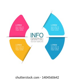Vector iInfographic diagram, template for business, presentations, web design, 4 options.