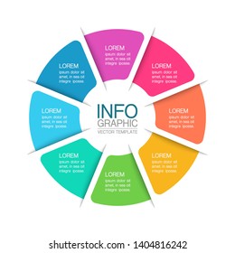 Vector iInfographic diagram, template for business, presentations, web design, 8 options.