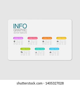 Vector iInfographic diagram, template for business, presentations, web design, 7 options.
